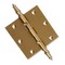 Embassy 3-1/2 x 3-1/2 Solid Brass Hinge, Satin Brass Finish with Steeple Tips 3535BBUS4S-1 - alternate 1